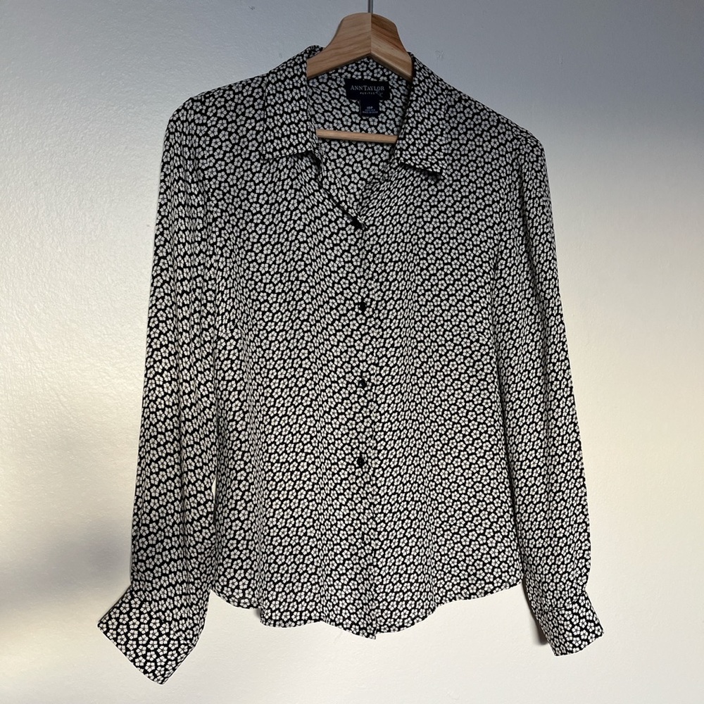 Ann Taylor Flowy Silk Floral Blouse